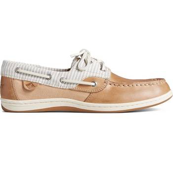 Sperry Koifsh Linen Stripe Hnede - Damske Mokasíny